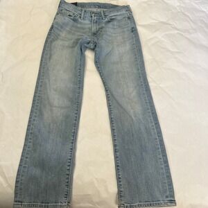 Abercrombie Fitch Kennan Straight Jeans Light Wash Mens Size 28x30 Whiskering